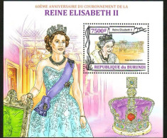 Burundi 2013 Queen Elizabeth II's 60th Anniversary Crown,MS MNH - Nuovi