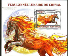 Burundi 2013 Burundi 2013 Chinese New Year Of The Zodiac And The Year Of The Horse,MS MNH - Nuovi