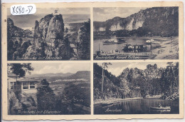 SAECHS-SCHWEIZ- CARTE MULTI-VUES DONT BASTELHOTEL MIT LILIENSTEIN - Hohnstein (Sächs. Schweiz)