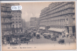 PARIS IX EME- RUE SAINT-LAZARE- LE TRAFIC ROUTIER- AUTOS- BUS- VEHICULES HIPPOMOBILES... - Paris (09)