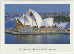 Australia NEW SOUTH WALES NSW Opera House At Night SYDNEY David Messent No.723 Postcard C1990s - Sydney