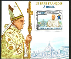 Burundi 2013 Pope Francis,MS MNH - Ongebruikt