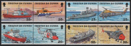 Tristan Da Cunha 2000 - Mi-Nr. 695-702 ** - MNH - Schiffe / Ships, Helicopter - Tristan Da Cunha