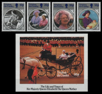 Tristan Da Cunha 1985 - Mi-Nr. 385-388 & Block 18 ** - MNH - Queen Mum - Tristan Da Cunha