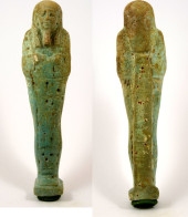 Egypt Late Period 27th-30th Dynasty Faience Ushabti Of Kesjmerennebes - Archaeology