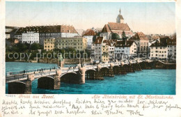 13561804 Basel BS Alte Rheinbruecke Sankt Martinskirche Basel BS - Sonstige & Ohne Zuordnung