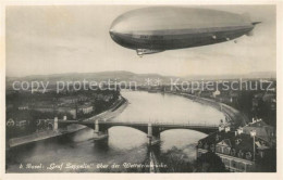 13558824 Basel BS Graf Zeppelin Ueber Der Wettsteinbruecke Basel BS - Altri & Non Classificati