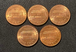 US One Cents Coins, Years 2003,2004,2005,2006,2007, Almost Uncirculated - Other & Unclassified