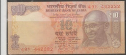 India 10 Rupees - FANCY NUMBER/- (442222) Note- UNC - Inde