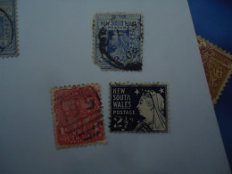 NEW SOUTH WALES  3 USED STAMPS 1890   WITH POSTMARK NUMBERS 95 - Other & Unclassified