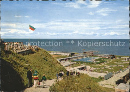 42057929 Helgoland Seewasserschwimmanlage Kaffeeterrasse Felsen Eck Helgoland - Helgoland