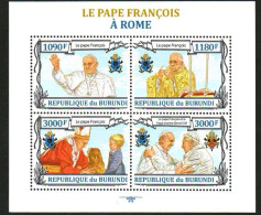 Burundi 2013 Pope Francis,MS MNH - Ongebruikt