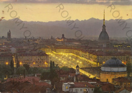 CARTOLINA  TORINO,PIEMONTE-PIAZZA VITTORIO EMANUELE E PANORAMA (NOTTURNO)-MEMORIA,CULTURA,BELLA ITALIA,VIAGGIATA 1978 - Lugares Y Plazas