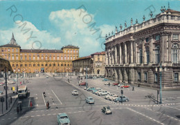 CARTOLINA  TORINO,PIEMONTE-PIAZZA CASTELLO-MEMORIA,CULTURA,RELIGIONE,IMPERO ROMANO,BELLA ITALIA,VIAGGIATA 1963 - Orte & Plätze