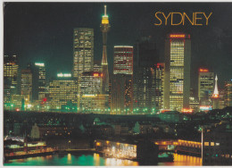 Australia NEW SOUTH WALES NSW Night View Skyline Of SYDNEY Bartel 442 Postcard C1980s - Sydney