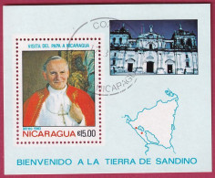 Nicaragua Block 148 Gestempelt, Besuch Von Papst Johannes Paul II (Nr.2140) - Nicaragua