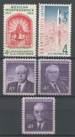 EU 1960 N° 692/696 ** Neufs MNH Superbes C 2.40 € Indépendance Obélisque Washington Fleurs Cerisier Taft Dulles George - Neufs