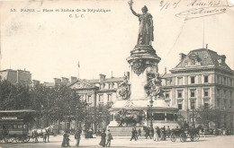 FRANCE - Paris - Place Et Statue De La République - C.L.C - Carte Postale Ancienne - Estatuas