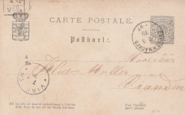 Luxembourg Entier Postal Callenmacher 1879 - Stamped Stationery