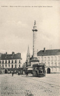 FRANCE -  Nantes - Place Louis XVI Et La Colonne - Au Fond L'église Saint Clément - Carte Postale Ancienne - Nantes