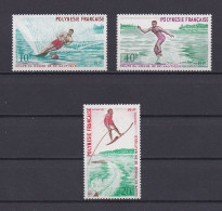 POLYNESIE 1971 TIMBRE N°86/88 NEUF AVEC CHARNIERE  SKI NAUTIQUE - Neufs