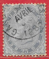 Belgique N°40 25c Bleu 1883 O - 1883 Leopold II