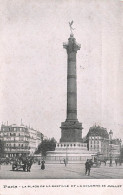 FRANCE - Paris - Place De La Bastille Et La Colonne De Juillet - Animé - Carte Postale Ancienne - Other & Unclassified