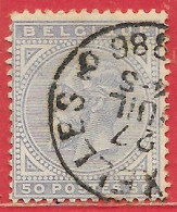 Belgique N°41 50c Violet (BRUXELLES 27 JUIL 1886) 1883 O - 1883 Leopold II