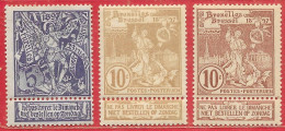 Belgique N°71 à/to 73 Saint-Michel 1896 * - 1894-1896 Esposizioni