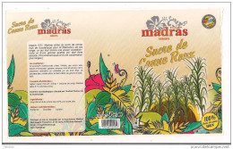 Etiquette  Sirop  De Sucre De Canne Roux - Madras  - GUADELOUPE - Format 23,5 X 14 Cm - - Rhum