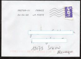 Frankreich 2022 MiNr. 2778 Marianne 10F.   Auf Brief/ Letter    20g - Lettres & Documents