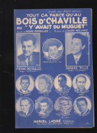 Partition "petit Format"  PIERRE DESTAILLES Tout ça Parce Qu'au Bois De Chaville Y"avait Du Muguet  1953  (M6217 /AD) - Andere & Zonder Classificatie