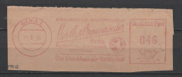 DDE Briefstück Mit Freistempel Gera 1954 Rot Druckhaus Gerth & Oppenrieder - Franking Machines (EMA)