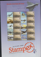 Great Britain 2008 RAF Aircrafts Stampex Autumn 2008 Smilers Sheet MNH/**. Postal Weight 0,2 Kg. Please Read  - Persoonlijke Postzegels