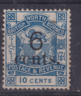 NORTH BORNEO 1891 8c On 10c MH SG 57.  200 Pnds - Bornéo Du Nord (...-1963)