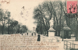 FRANCE - Paris - Jardins Des Tuileries - Allée Principale - Animé - Carte Postale Ancienne - Parques, Jardines