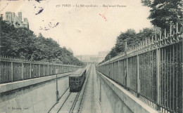 FRANCE - Paris - Le Métropolitain - Boulevard Pasteur - Animé - Carte Postale Ancienne - Metro, Stations