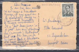 Postkaart Van Mont-Gauthier (sterstempel) Naar Nieuwpoort - 1953-1972 Lunettes