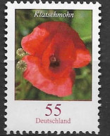 2005  Deutschland  Germany Mi. 2372R **MNH Mit Nr. 70 Blumen   Klatschmohn (Papaver Rhoeas) - Ungebraucht