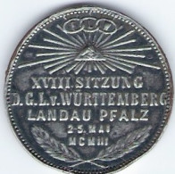 FRANC-MAÇONNERIE - 18° Sitzung Großloge Würtemberg - Landau I.O.O.F. - 1903 - Altri & Non Classificati