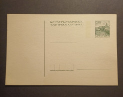 Yugoslavia Slovenia 1970's Unused Stationary Card "dopisnica" With Preprinted 0,30 Dinara Krk Stamp (No 3017) - Lettres & Documents