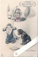 Illustrateur Kauffmann Paul, Enfants Chien, Oeuf, Pub Chicorée Arlatte, Couleurs, Edition TUCK - Kauffmann, Paul