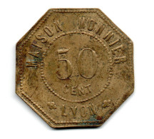 MA 31048 // Lyon --  Maison Monnier  -- 50 Centimes     //  état  TTb - Monedas / De Necesidad