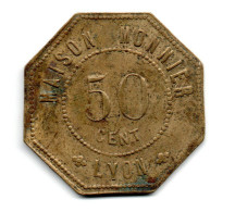 MA 31048 // Lyon --  Maison Monnier  -- 50 Centimes     //  état  TTb - Monetari / Di Necessità