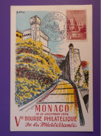 BN0 MONACO BELLE  CARTE 1954 MONTE CARLO  +BOURSE + AFF. INTERESSANT++ - Cartas & Documentos