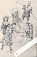 Illustrateur Kauffmann Paul, Enfants Grenouilles, Poisson , Joyeuses Pâques,  Edition TUCK, Colorisée - Kauffmann, Paul
