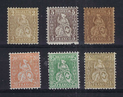 SUISSE Ca.1862-78: Lot De Neufs* Et Neufs(*), Petit Prix - Unused Stamps