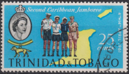 1961 Trinidad & Tobago (...-1961) ° Mi:TT 188, Sn:TT 104, Yt:TT 191, Scouts And Map Of Trinidad And Tobago - Trinidad & Tobago (...-1961)