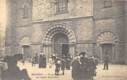 CPA  43 BRIOUDE PORTE PRINCIPALE DE L'EGLISE SAINT JULIEN - Brioude