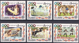 Dubai 1972, Olympic Games In Munich, Gymn, Fency, Grass Hokey, Athletic, Horse Race, Swimming Pool, 6val - Dubai